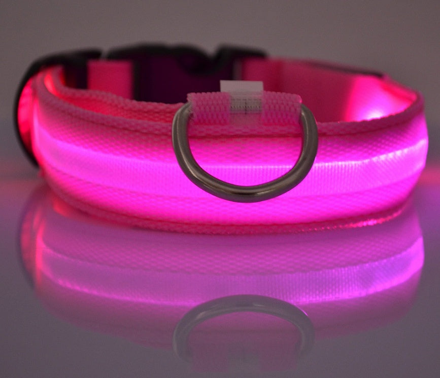 LED Pet Collar & Leash - Adjustable, Luminous, Night Safety. - BARK&BLİSS