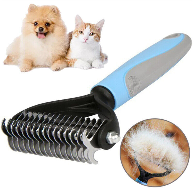 Pet Grooming Brush & Deshedding Tool – 2-Sided Dematting Comb for pet. - BARK&BLİSS