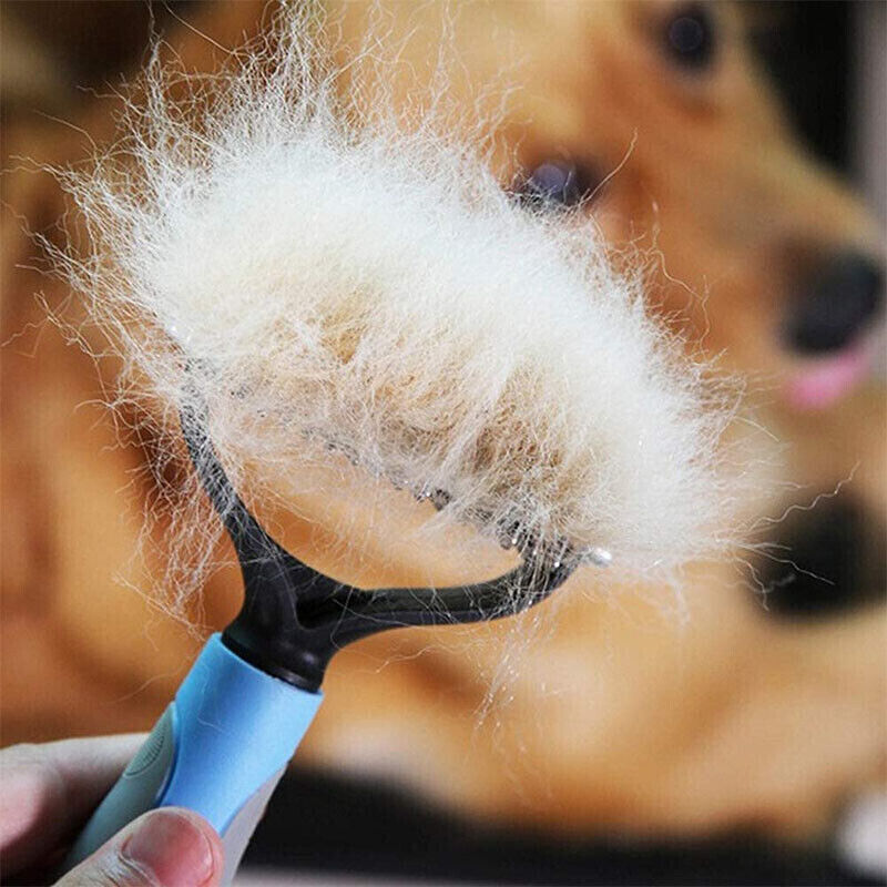 Pet Grooming Brush & Deshedding Tool – 2-Sided Dematting Comb for pet. - BARK&BLİSS