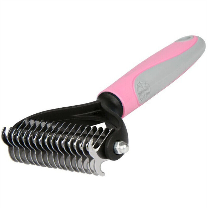 Pet Grooming Brush & Deshedding Tool – 2-Sided Dematting Comb for pet. - BARK&BLİSS